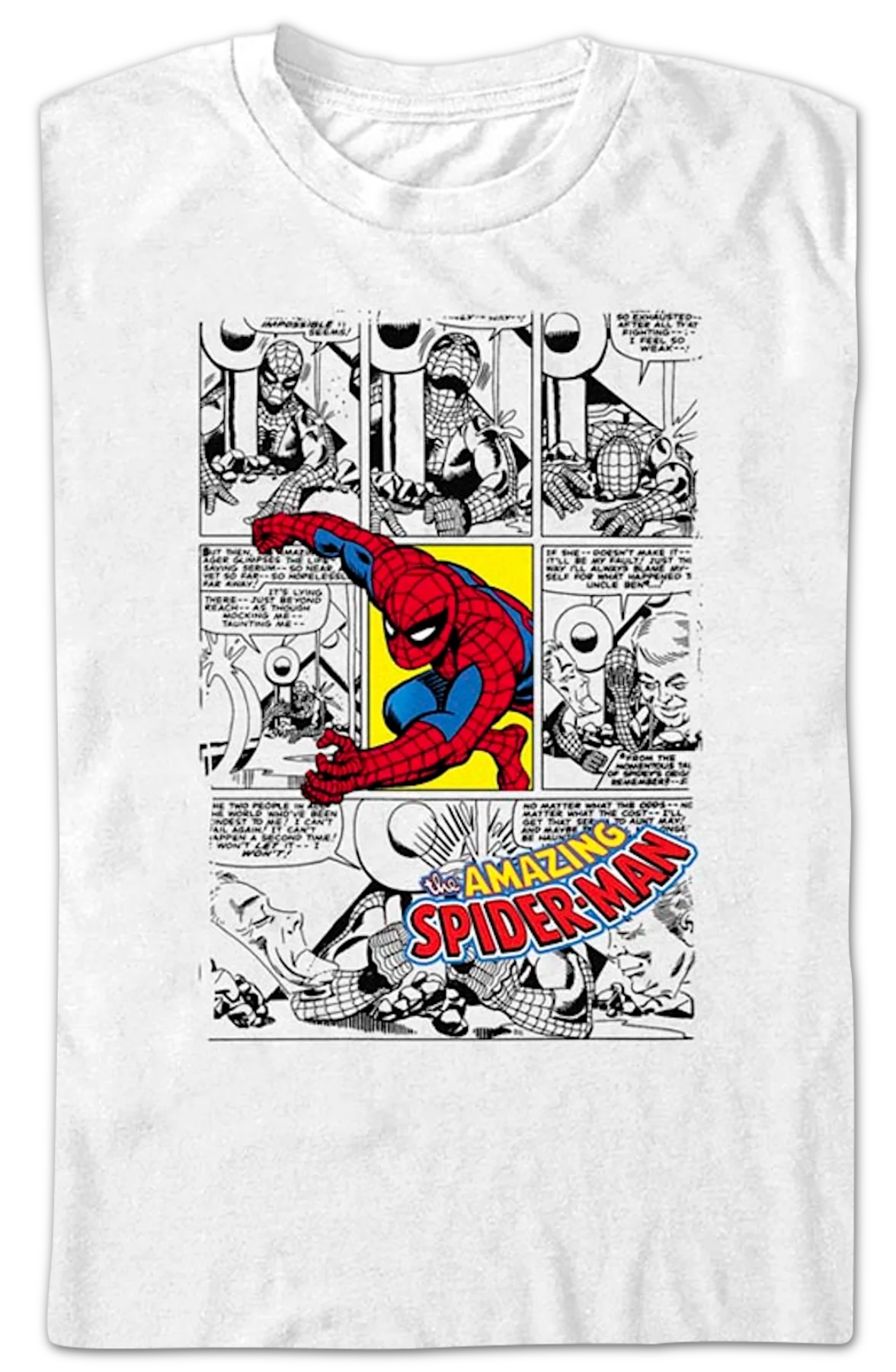 Spider-Man Comic Book Panels Marvel Comics T-Shirt - Image 2
