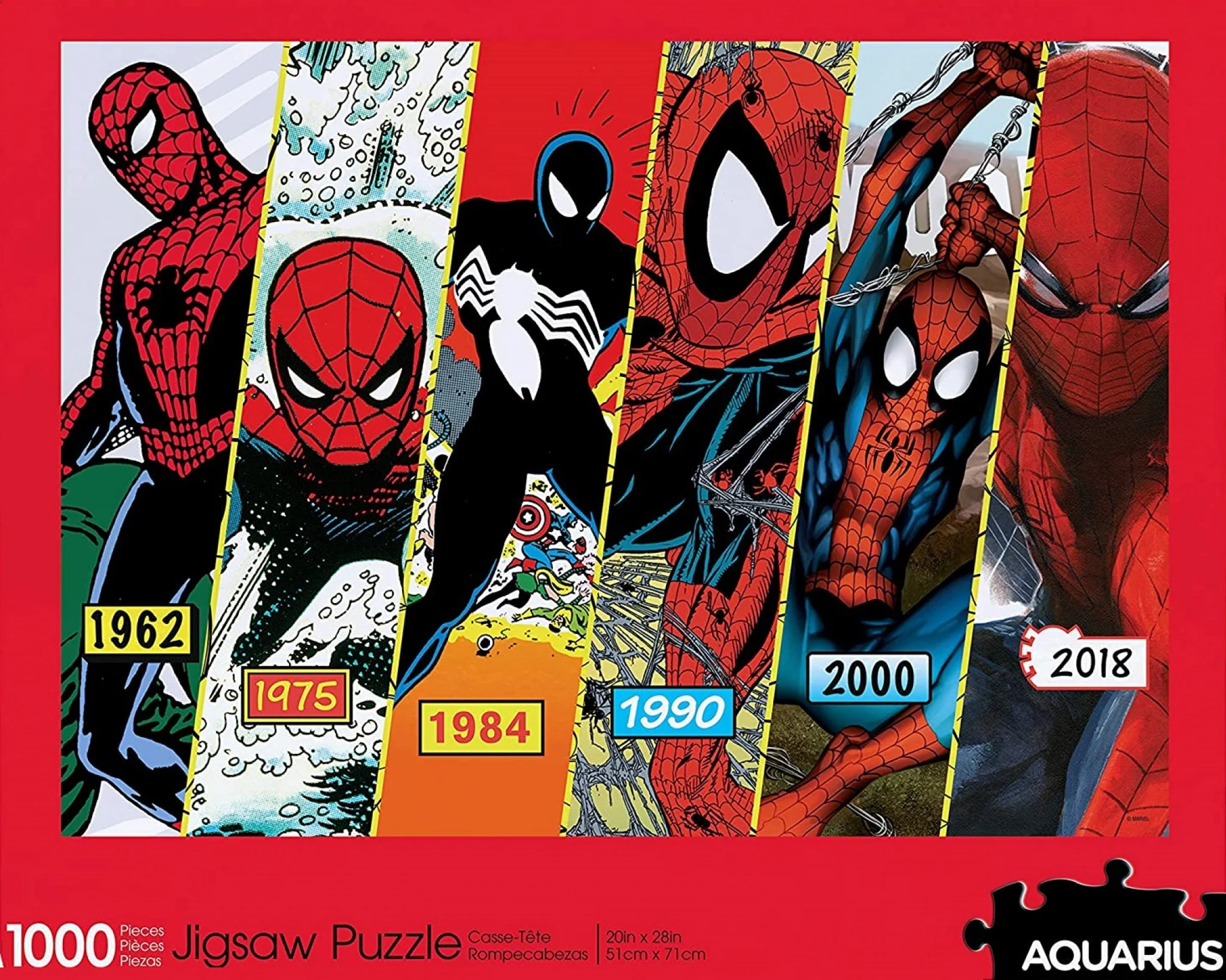 Spider-Man Costume Timeline 1000 Piece Marvel Comics Puzzle