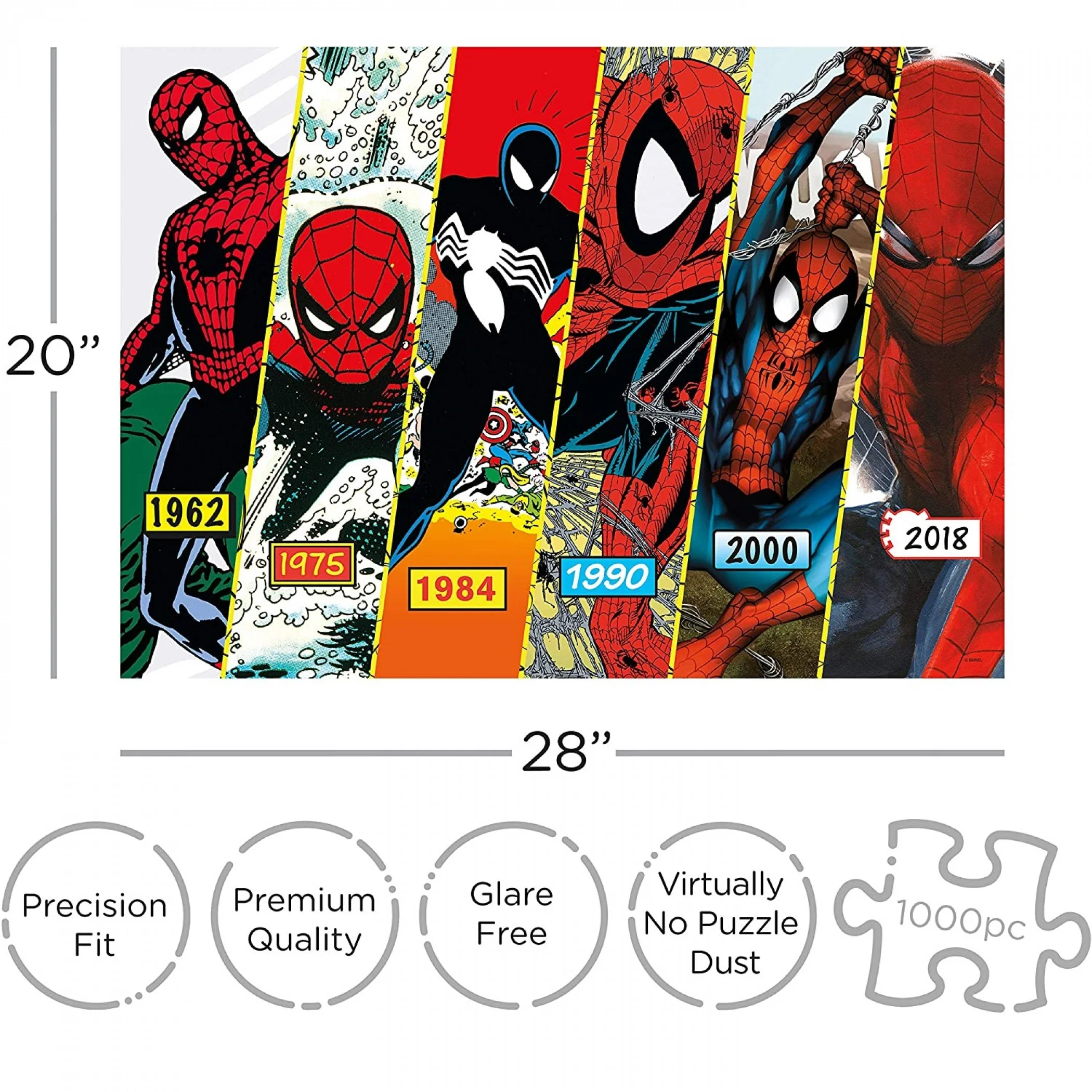 Spider-Man Costume Timeline 1000 Piece Marvel Comics Puzzle - Image 4