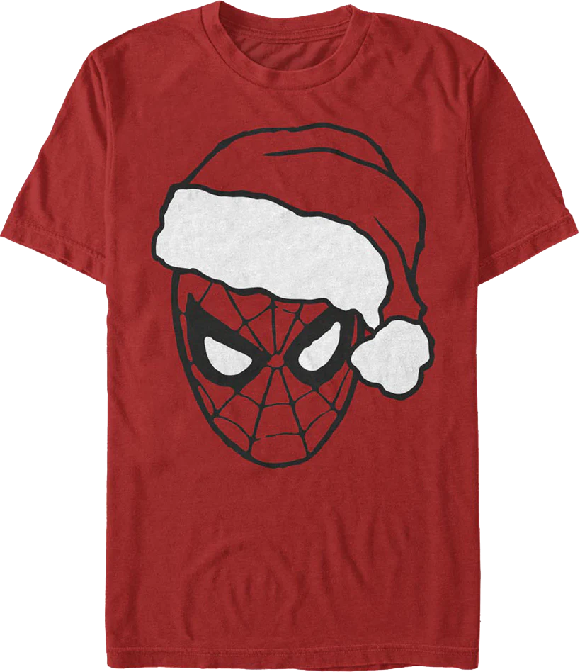 Spider-Man Santa Claus Hat Marvel Comics T-Shirt