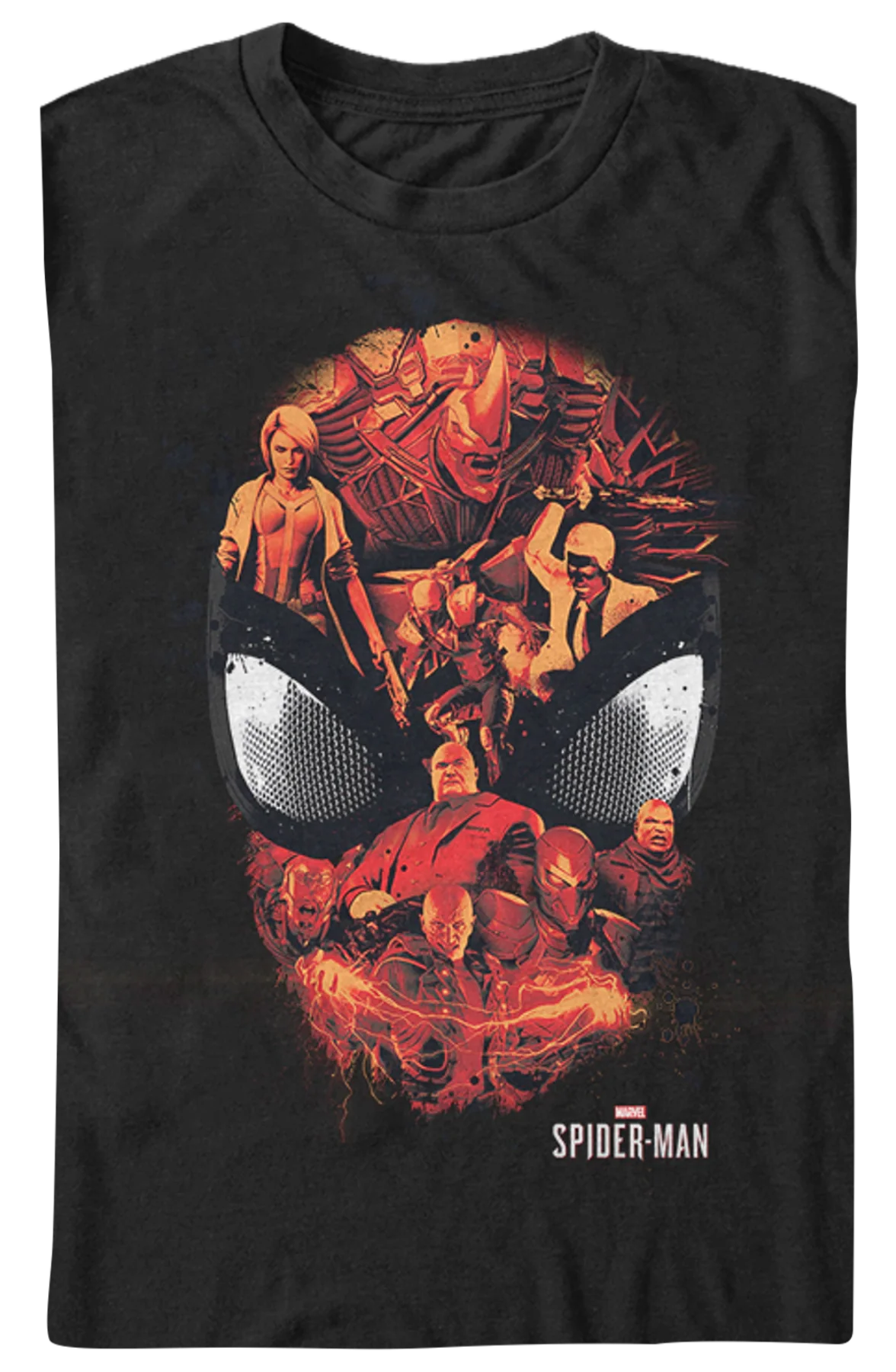 Spider-Man Villains Mask Marvel Comics T-Shirt - Image 2