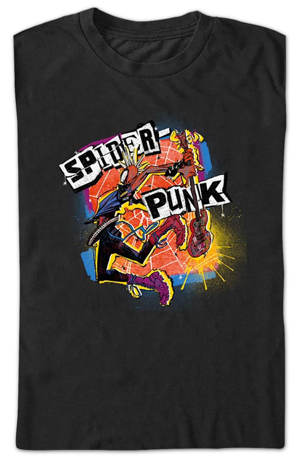 Spider-Punk Guitar Marvel Comics T-Shirt - Image 2