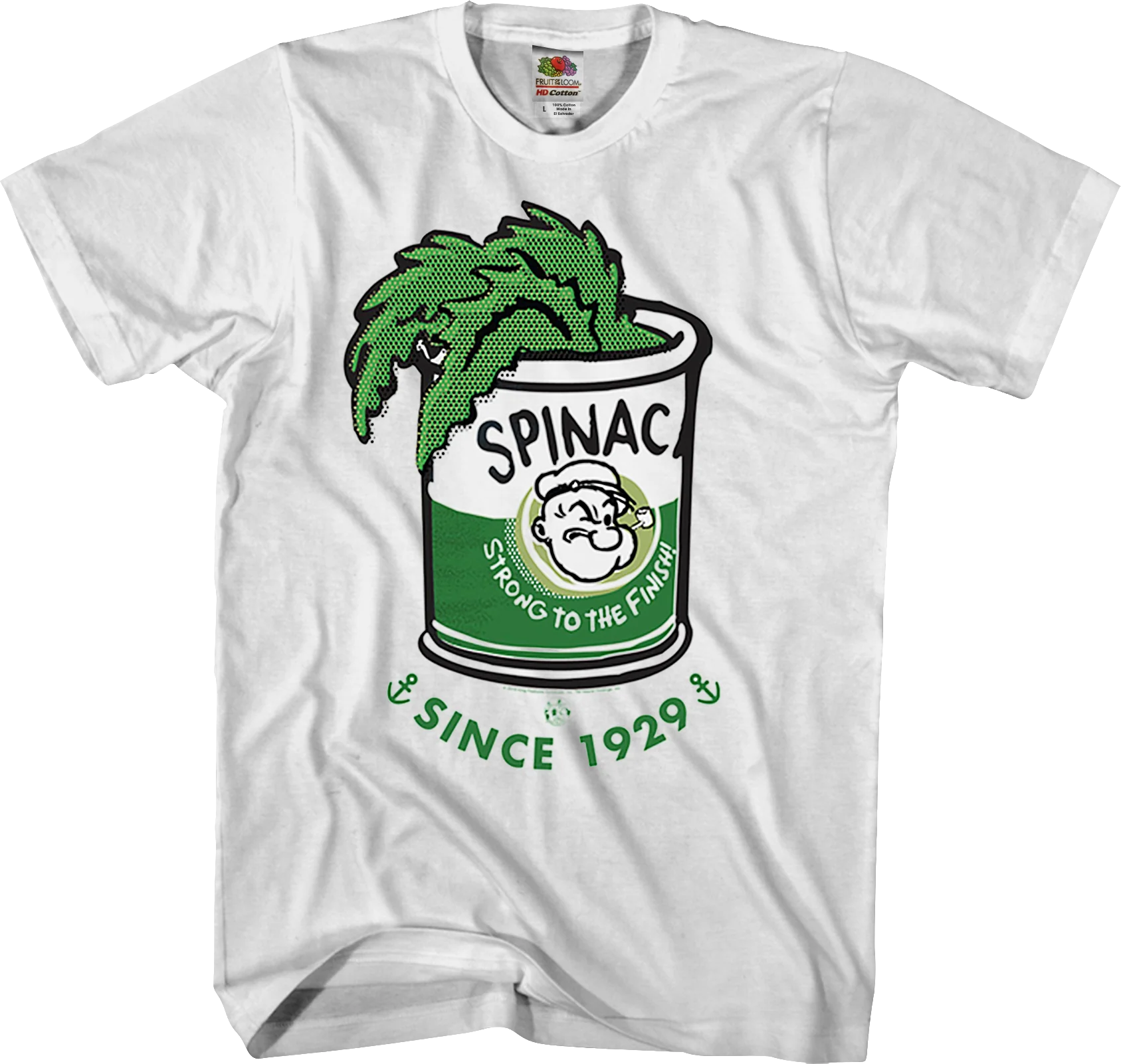Spinach Strong To The Finish Popeye T-Shirt