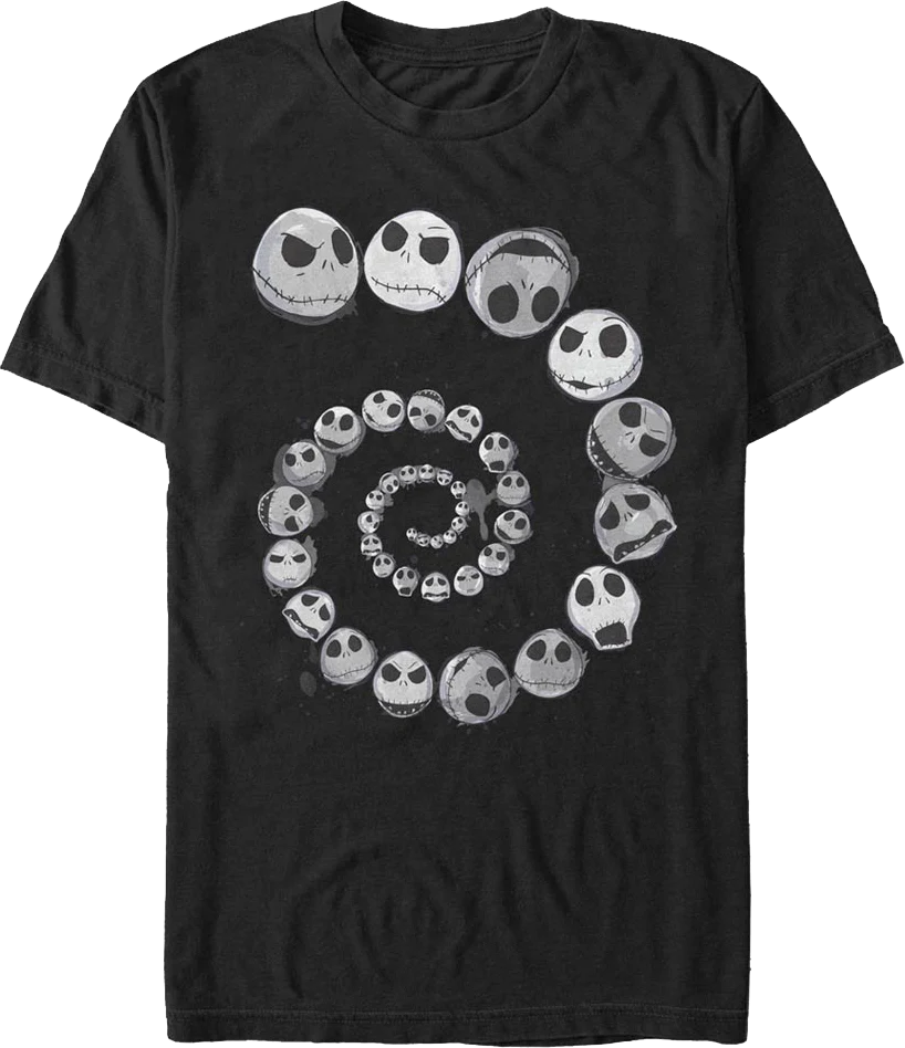 Spiraling Skellington Nightmare Before Christmas T-Shirt