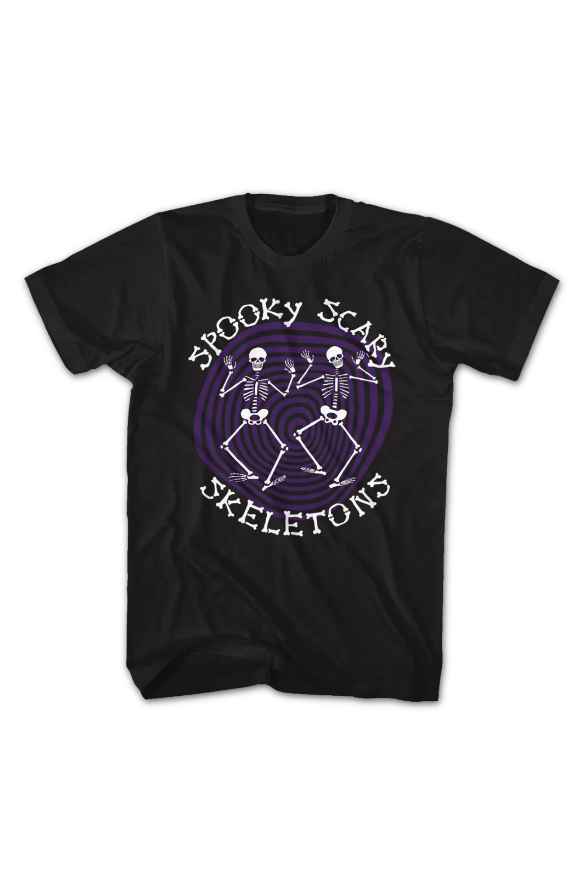 Spiraling Spooky Scary Skeletons T-Shirt - Image 2