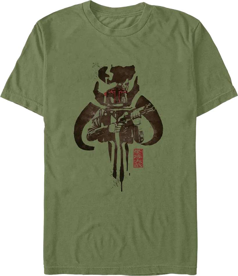 Splattered Logo Boba Fett Star Wars T-Shirt