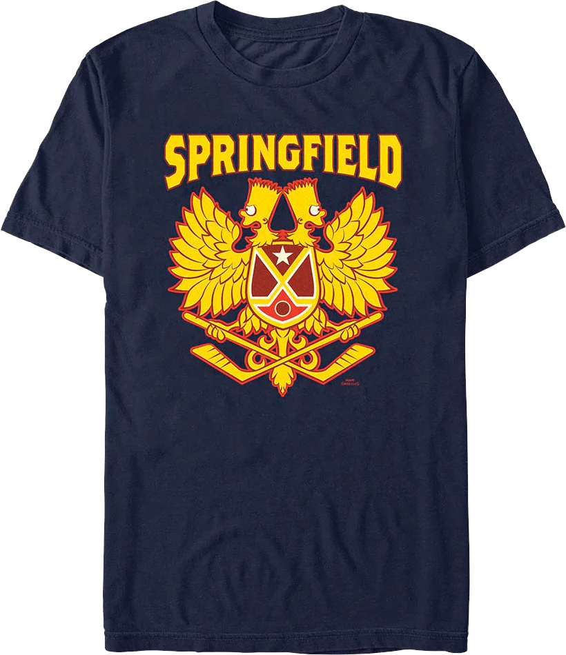 Springfield Hockey Crest Simpsons T-Shirt
