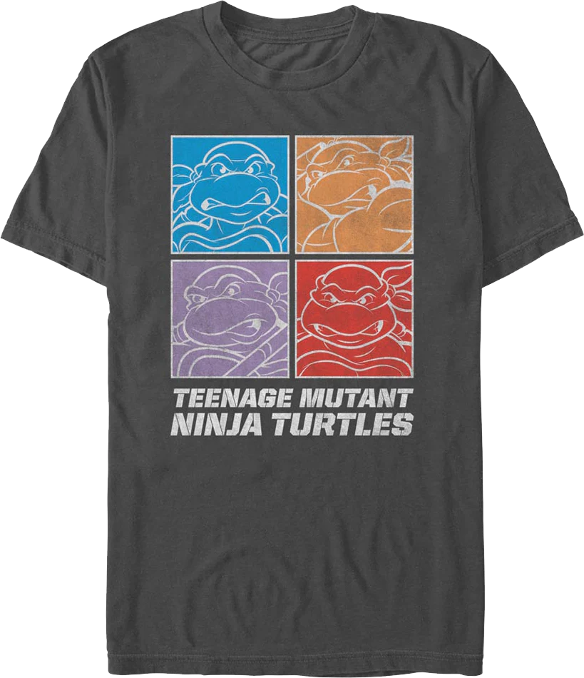 Square Outlines Teenage Mutant Ninja Turtles T-Shirt