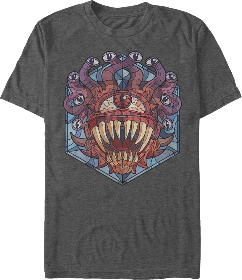Stained Glass Beholder Dungeons & Dragons T-Shirt