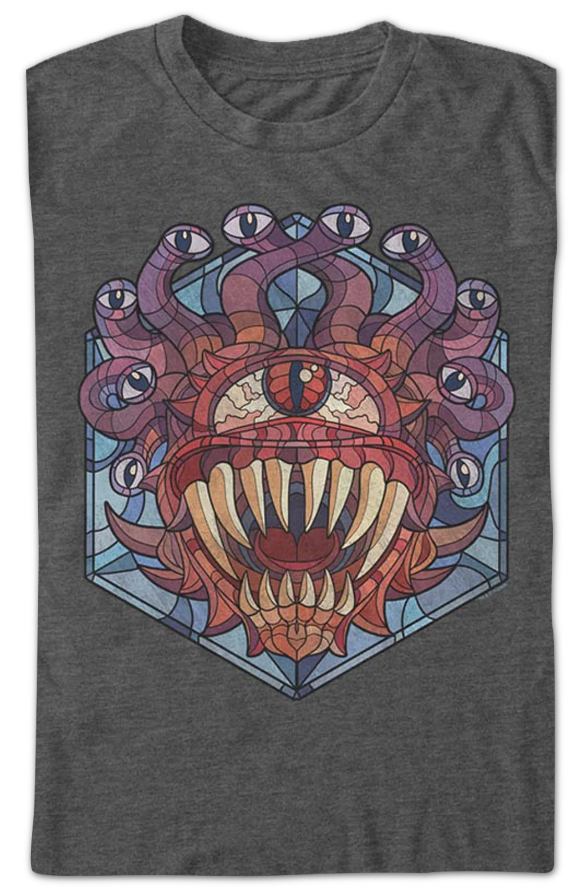 Stained Glass Beholder Dungeons & Dragons T-Shirt - Image 2