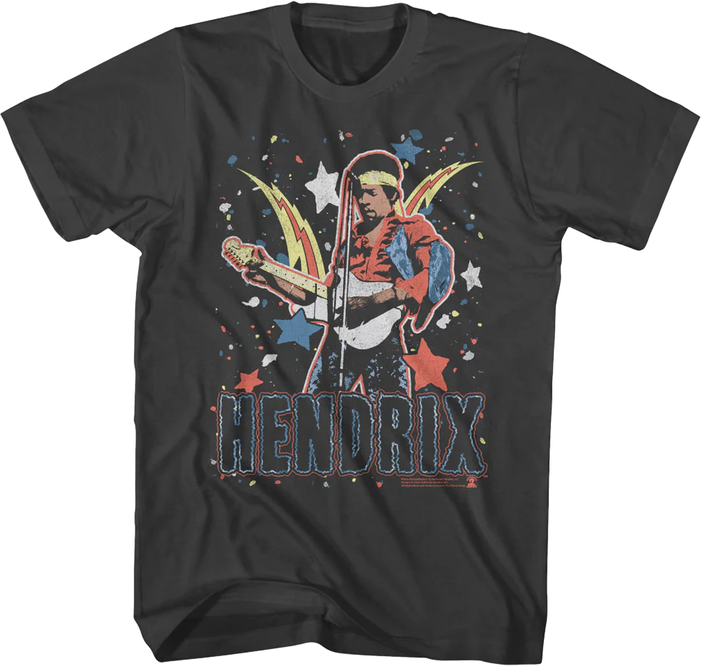 Star Bursts Jimi Hendrix T-Shirt