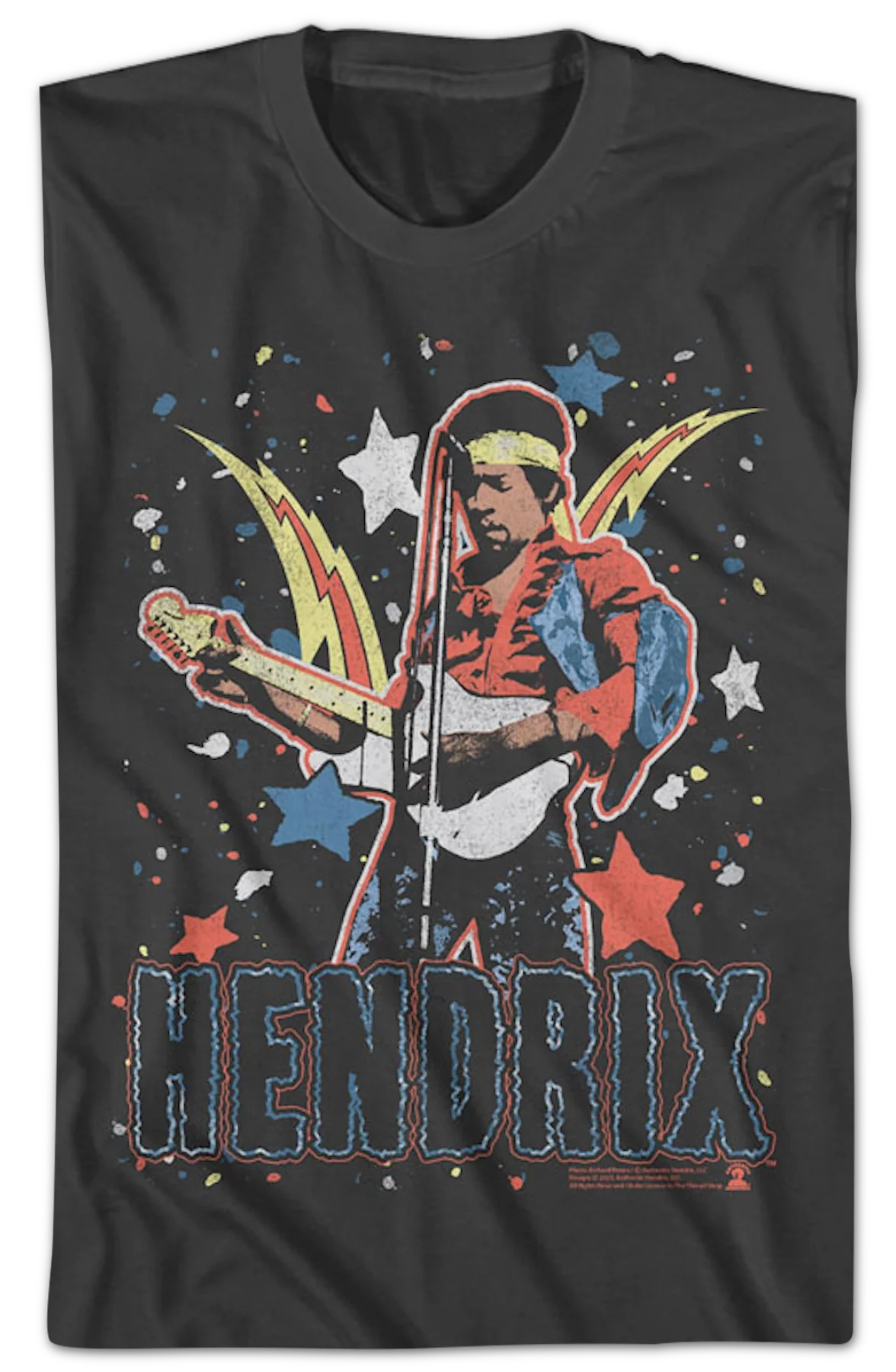 Star Bursts Jimi Hendrix T-Shirt - Image 3