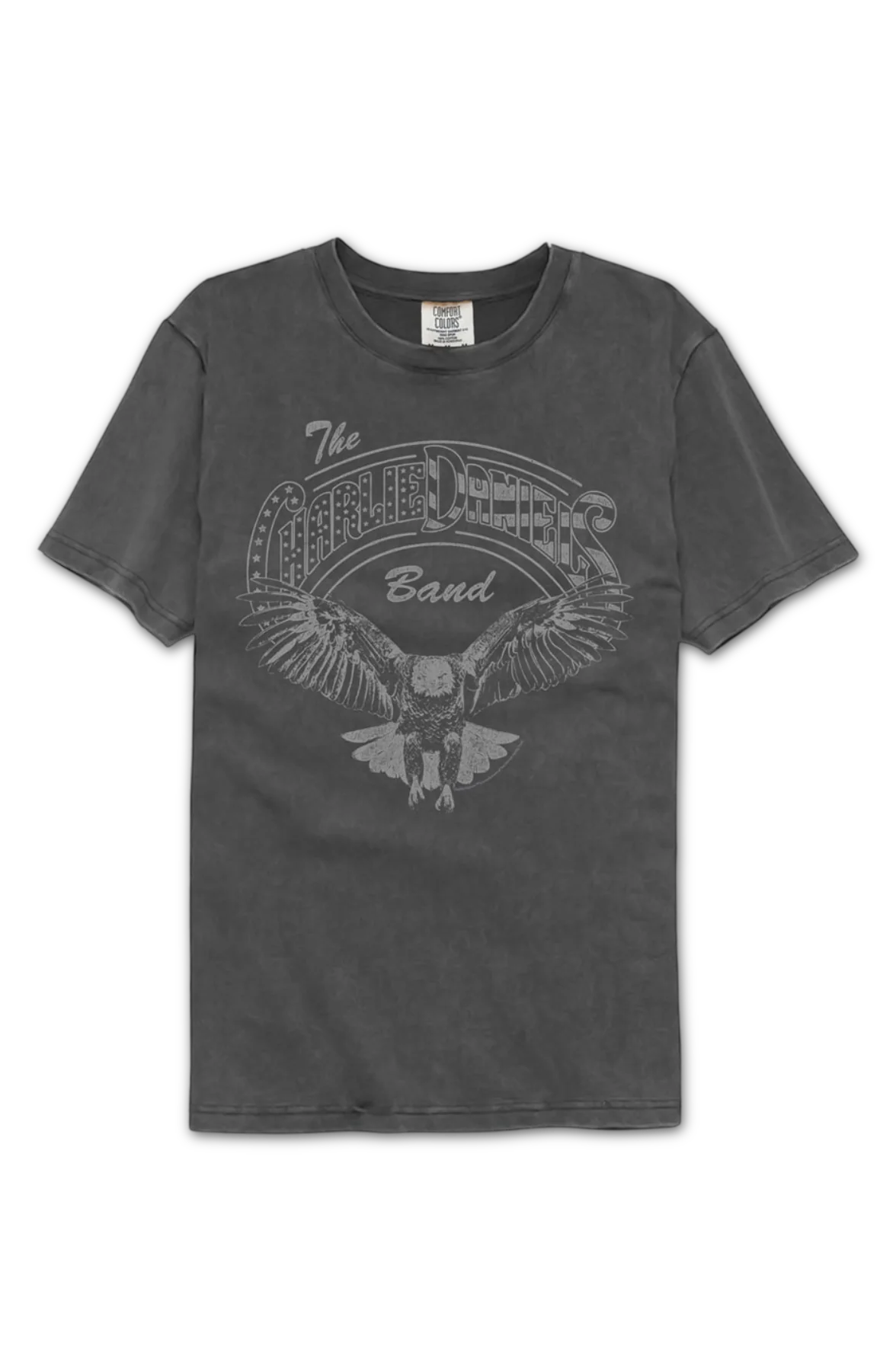 Star Stripes Eagle Charlie Daniels Comfort Colors Brand T-Shirt - Image 2