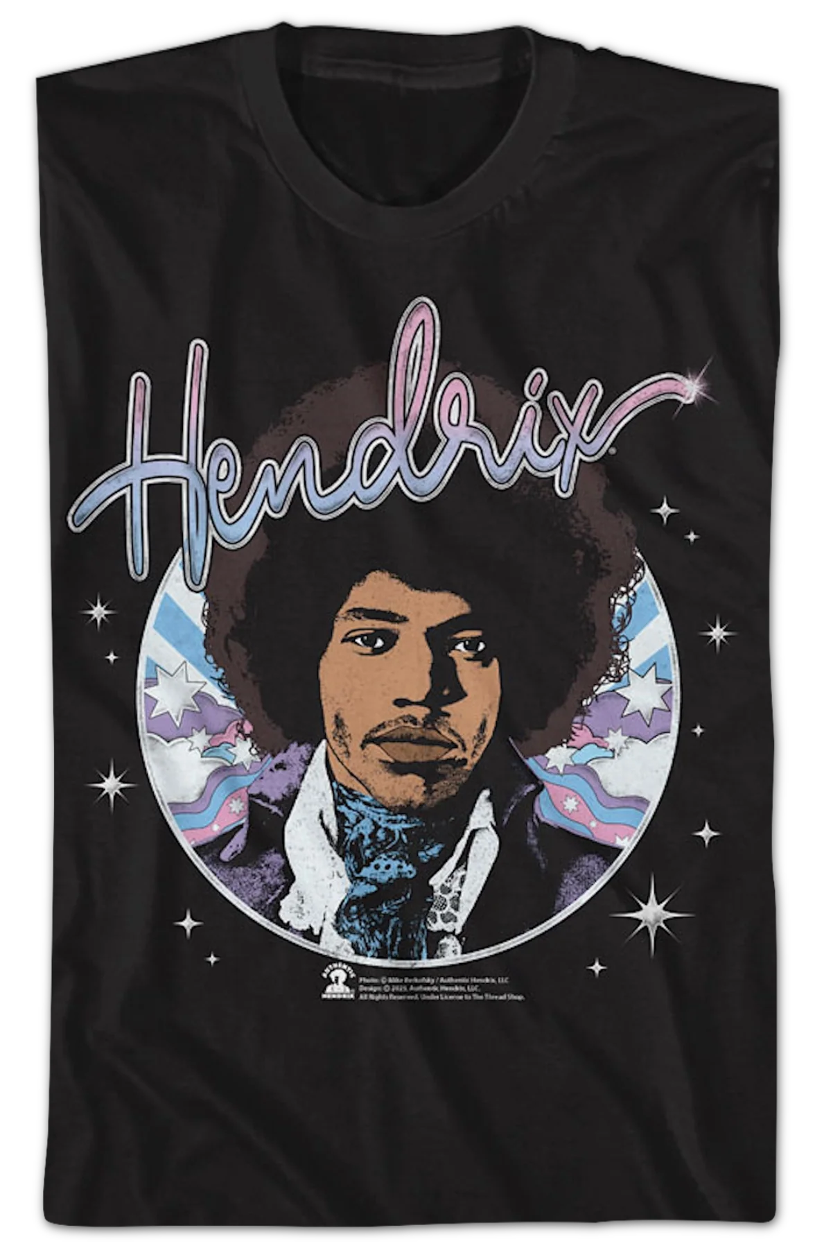 Starry Circle Jimi Hendrix T-Shirt - Image 2