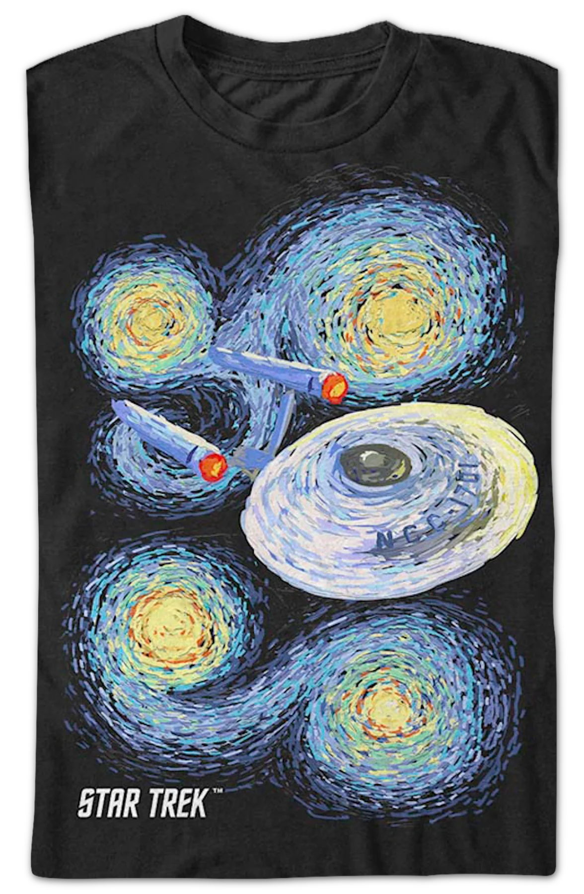 Starry Enterprise Star Trek T-Shirt - Image 2