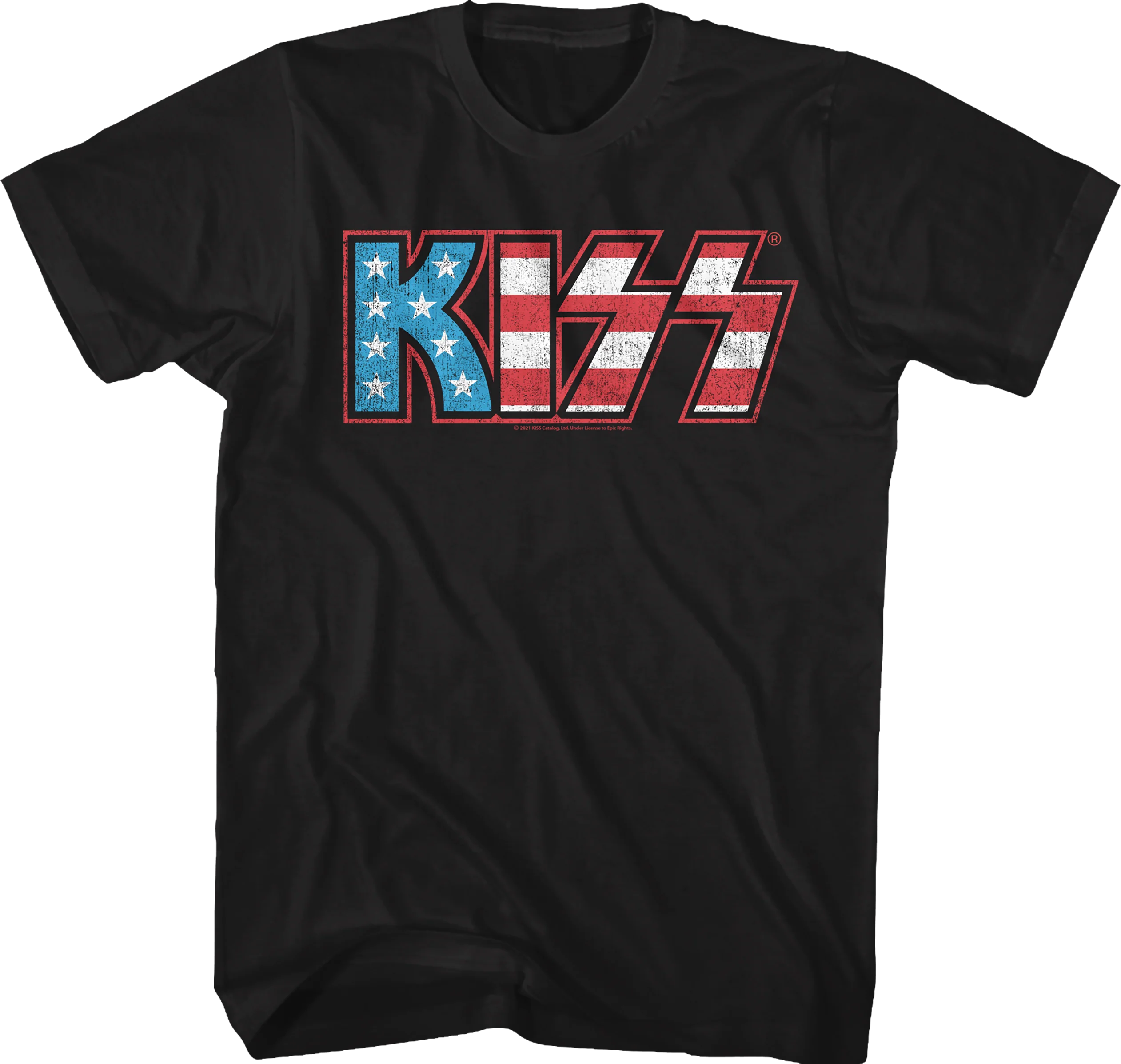 Stars And Stripes Logo KISS T-Shirt