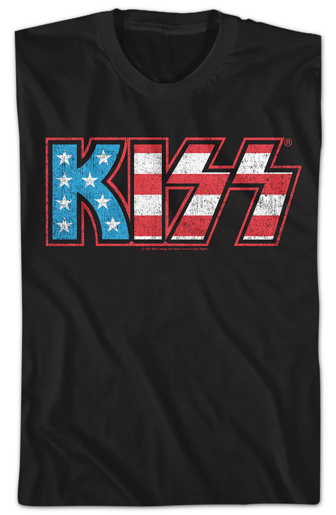 Stars And Stripes Logo KISS T-Shirt - Image 2