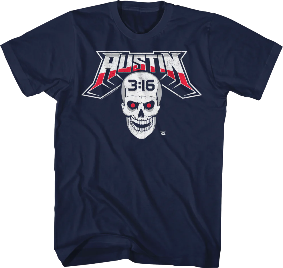 Stone Cold Steve Austin Skull T-Shirt
