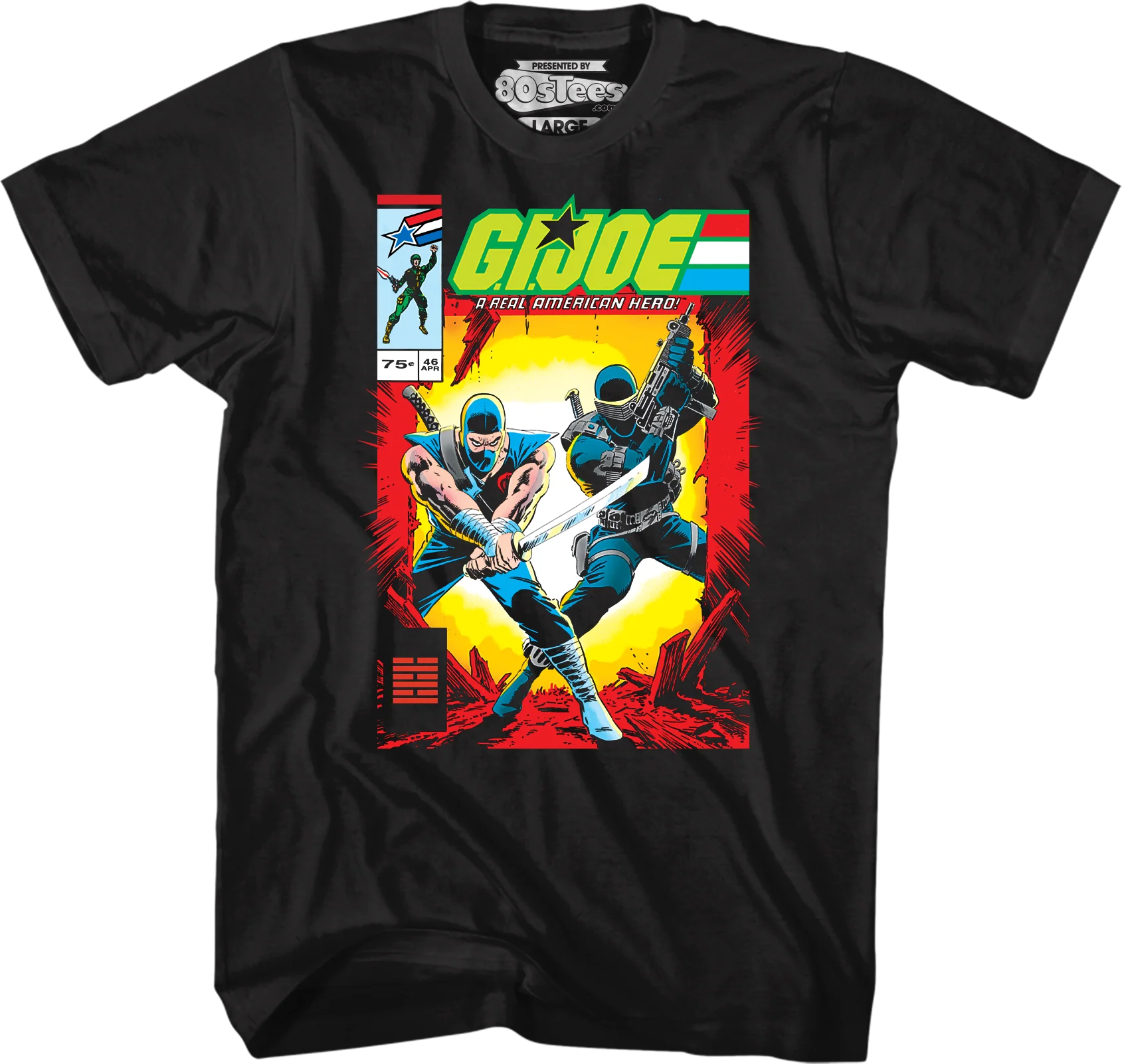 Storm Shadow And Snake Eyes Comic Book Cover GI Joe T-Shirt
