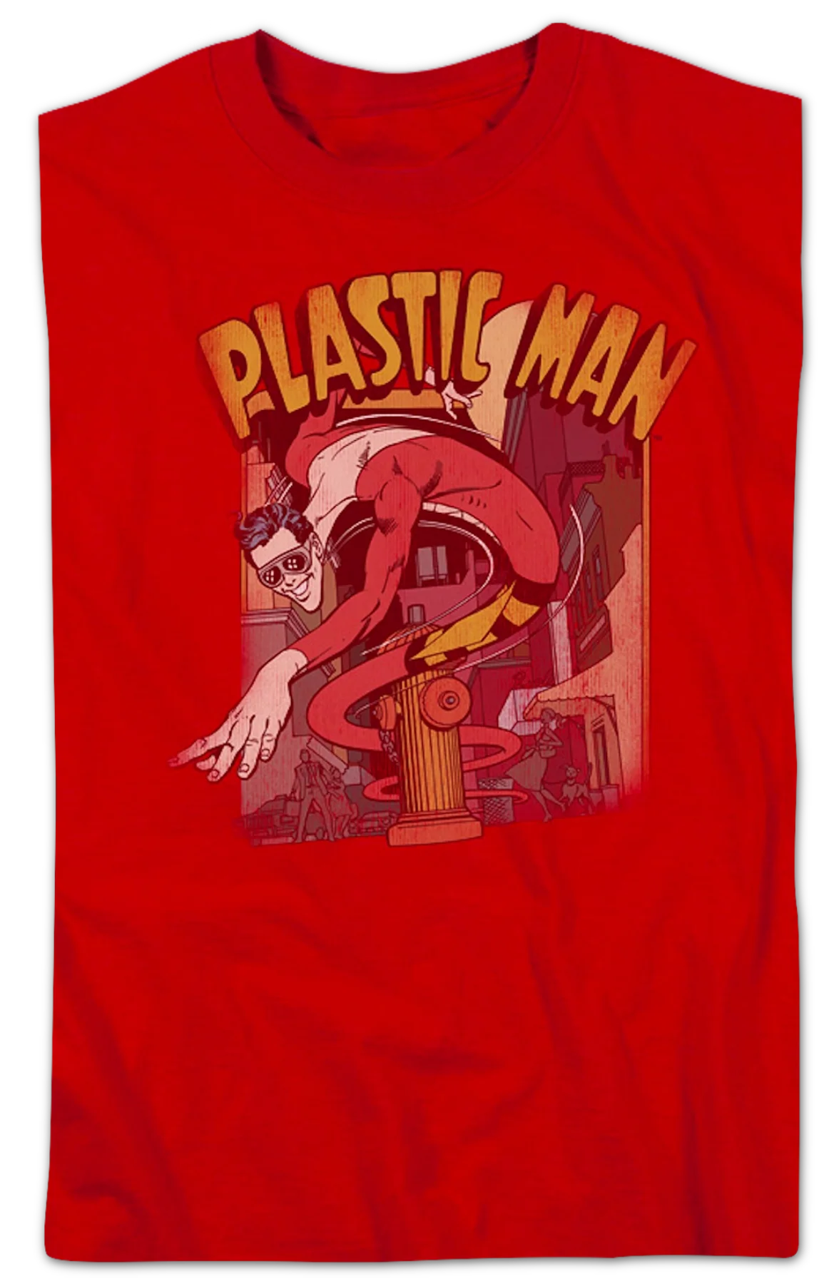 Stretchable Plastic Man DC Comics T-Shirt - Image 2