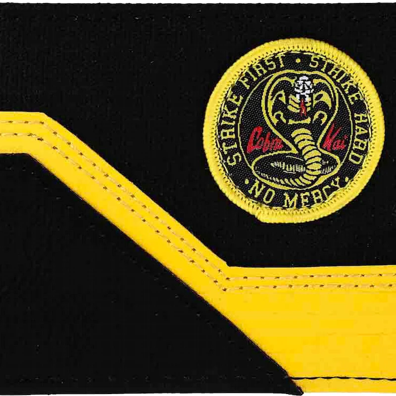 Strike First Strike Hard No Mercy Woven Patch Cobra Kai Wallet