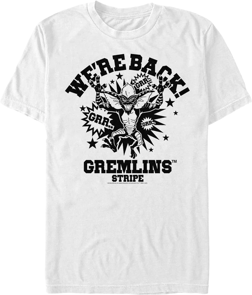 Stripe We're Back Gremlins T-Shirt