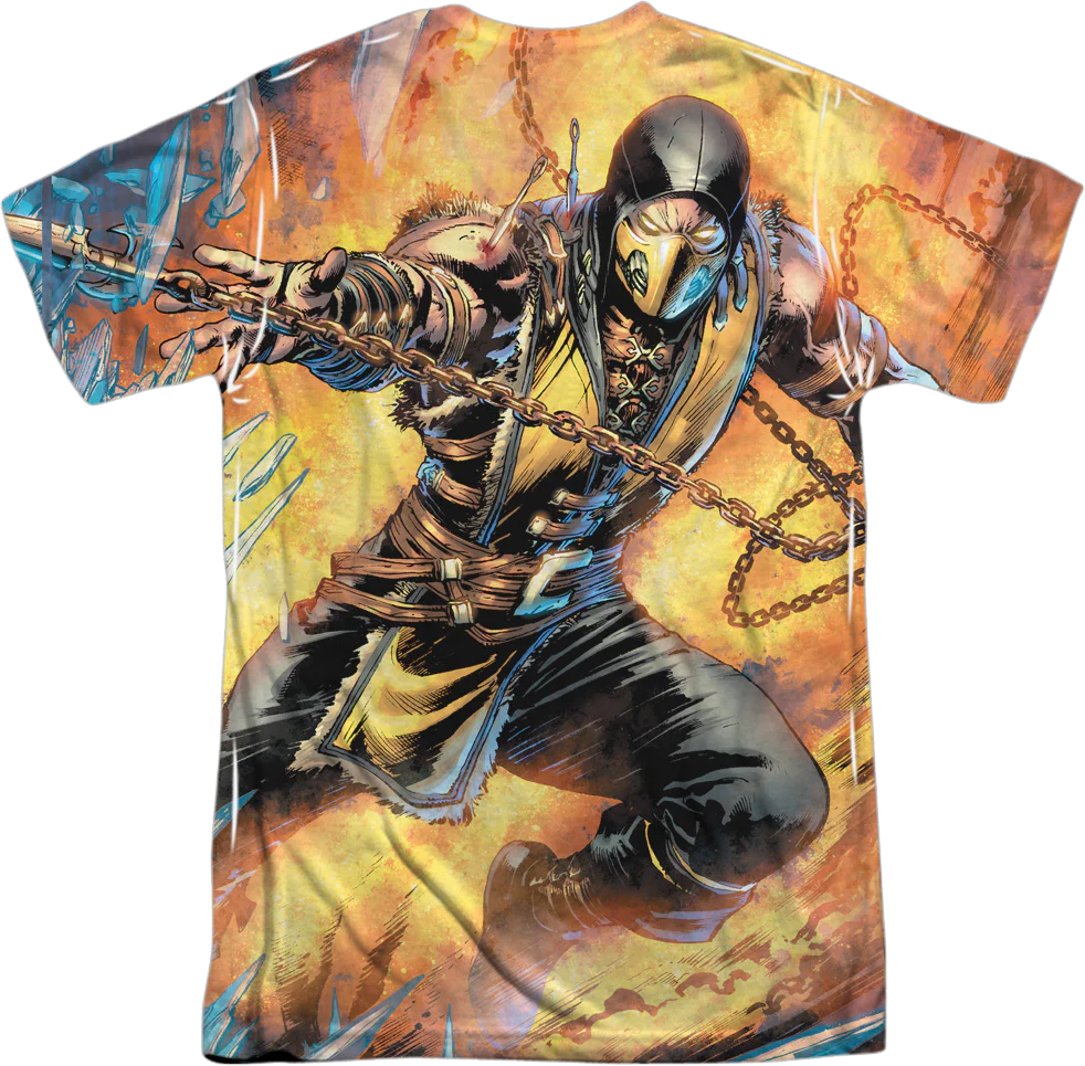 Sub-Zero and Scorpion Mortal Kombat T-Shirt - Image 3