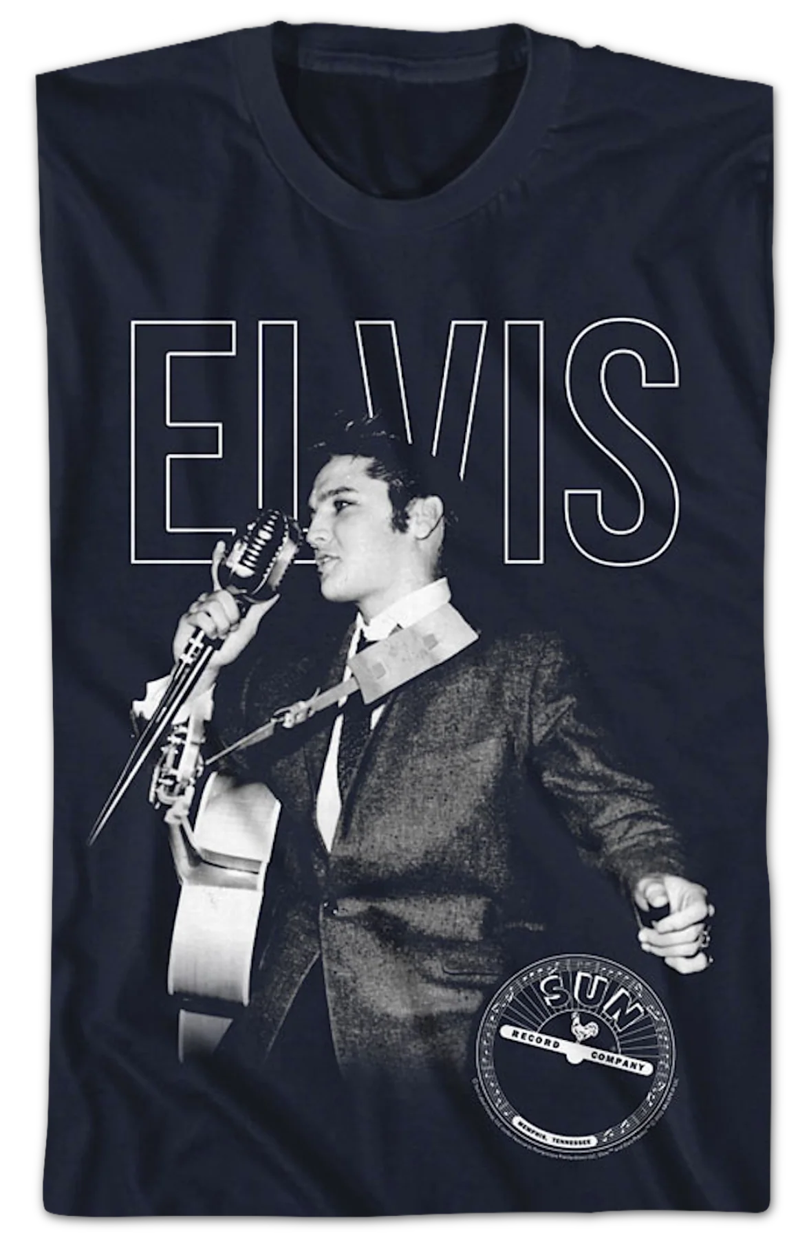 Sun Records Microphone Elvis Presley T-Shirt - Image 2