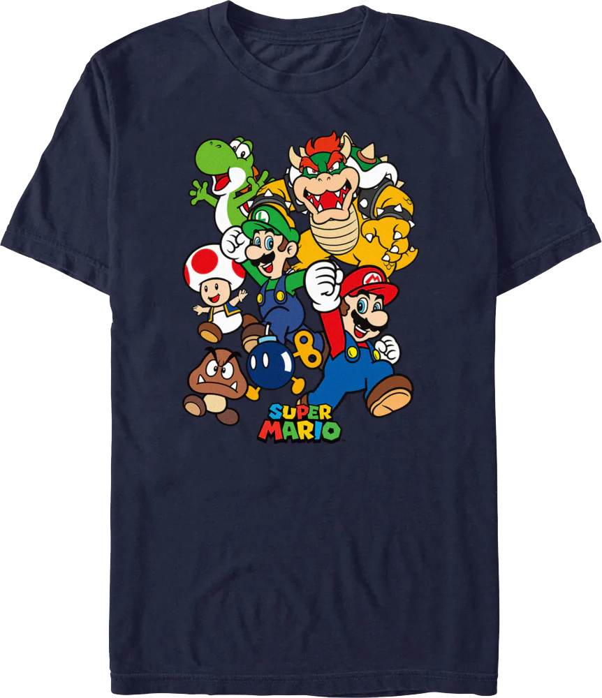 Super Mario Bros. Character Collage Nintendo T-Shirt