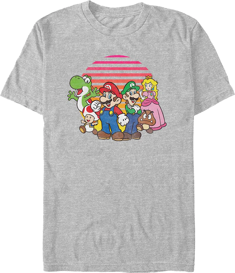 Super Mario Bros. Retro Group Photo Nintendo T-Shirt