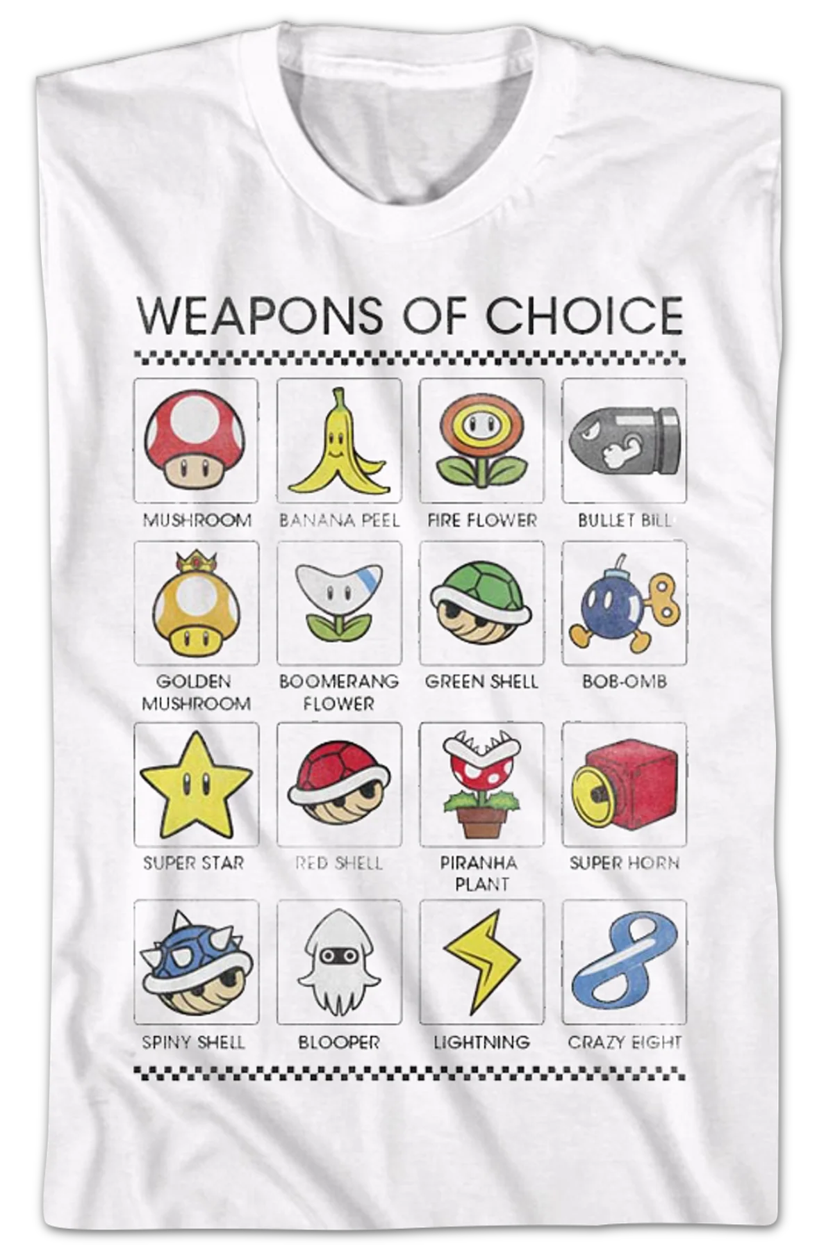 Super Mario Bros. Weapons of Choice Nintendo T-Shirt - Image 2
