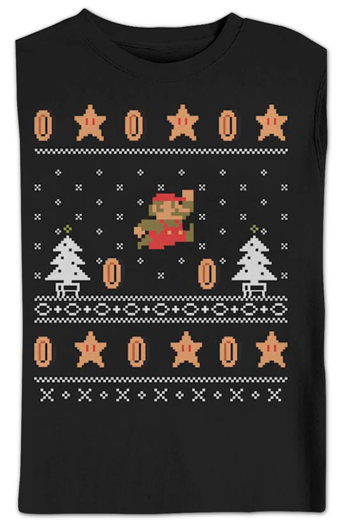 Super Mario Jump Faux Ugly Christmas Sweater Nintendo Sweatshirt - Image 2