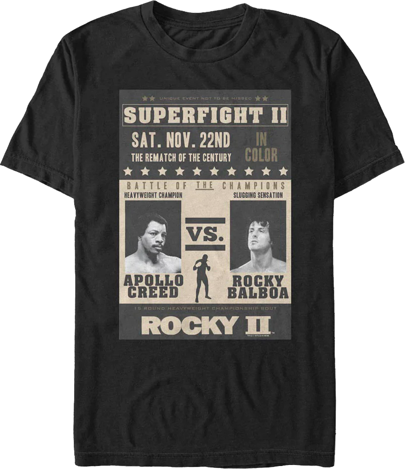 Superfight II Vintage Poster Rocky II T-Shirt