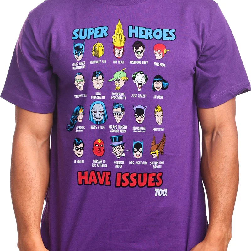 Superheroes Have Issues DC Comics T-Shirt