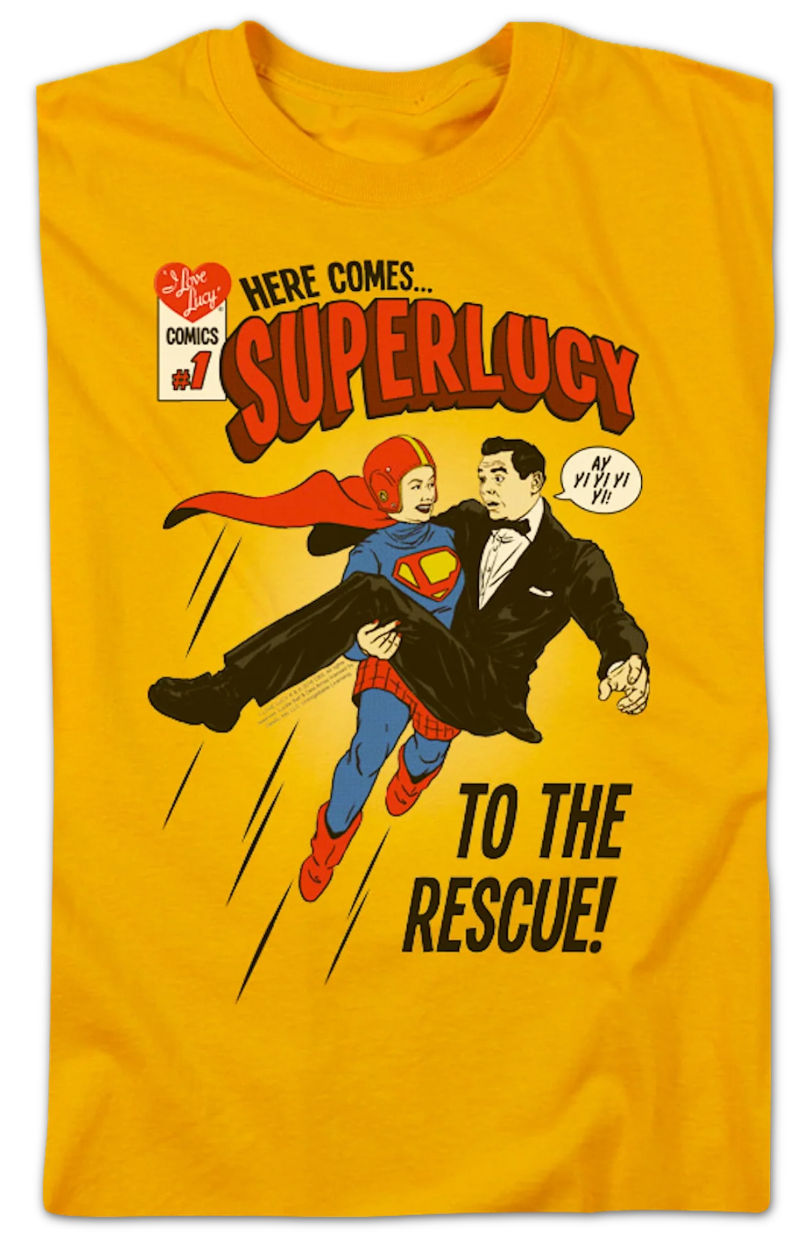Superlucy To The Rescue I Love Lucy T-Shirt - Image 2