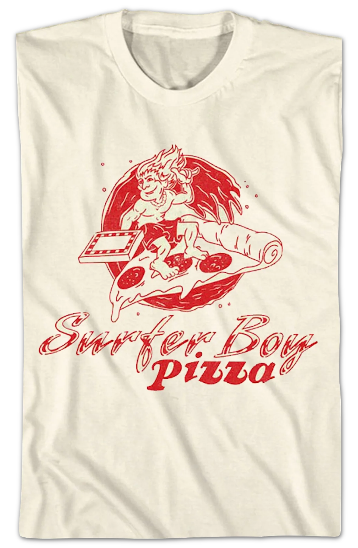 Surfer Boy Pizza Stranger Things T-Shirt - Image 2