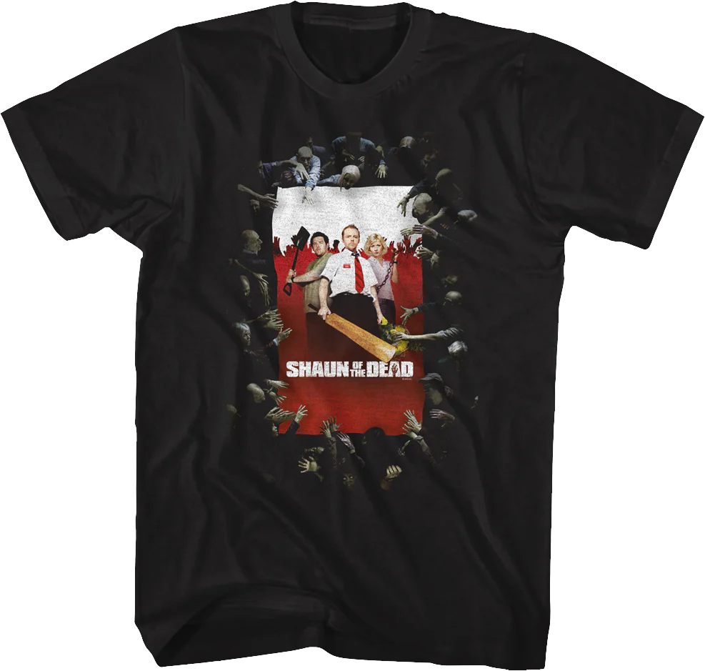 Surrounded Poster Shaun of the Dead T-Shirt