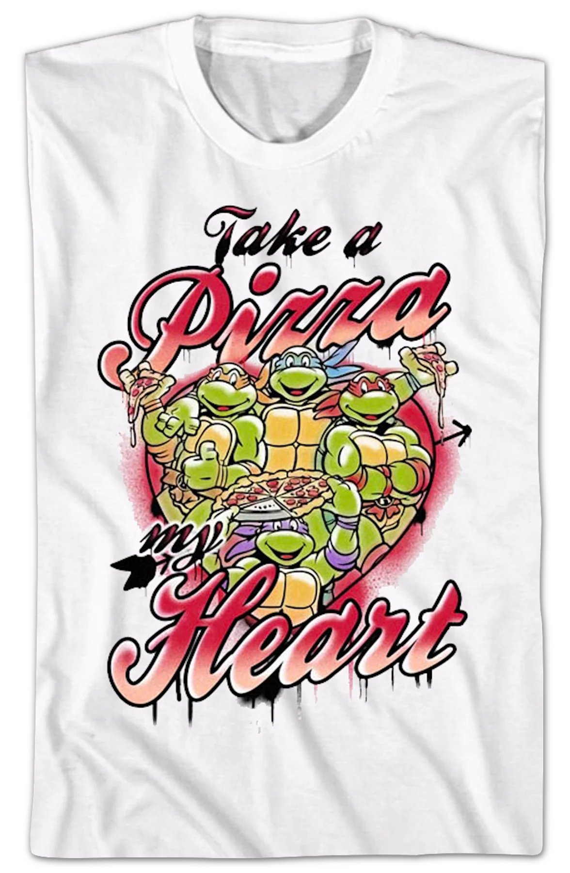 Take A Pizza My Heart Teenage Mutant Ninja Turtles T-Shirt - Image 2