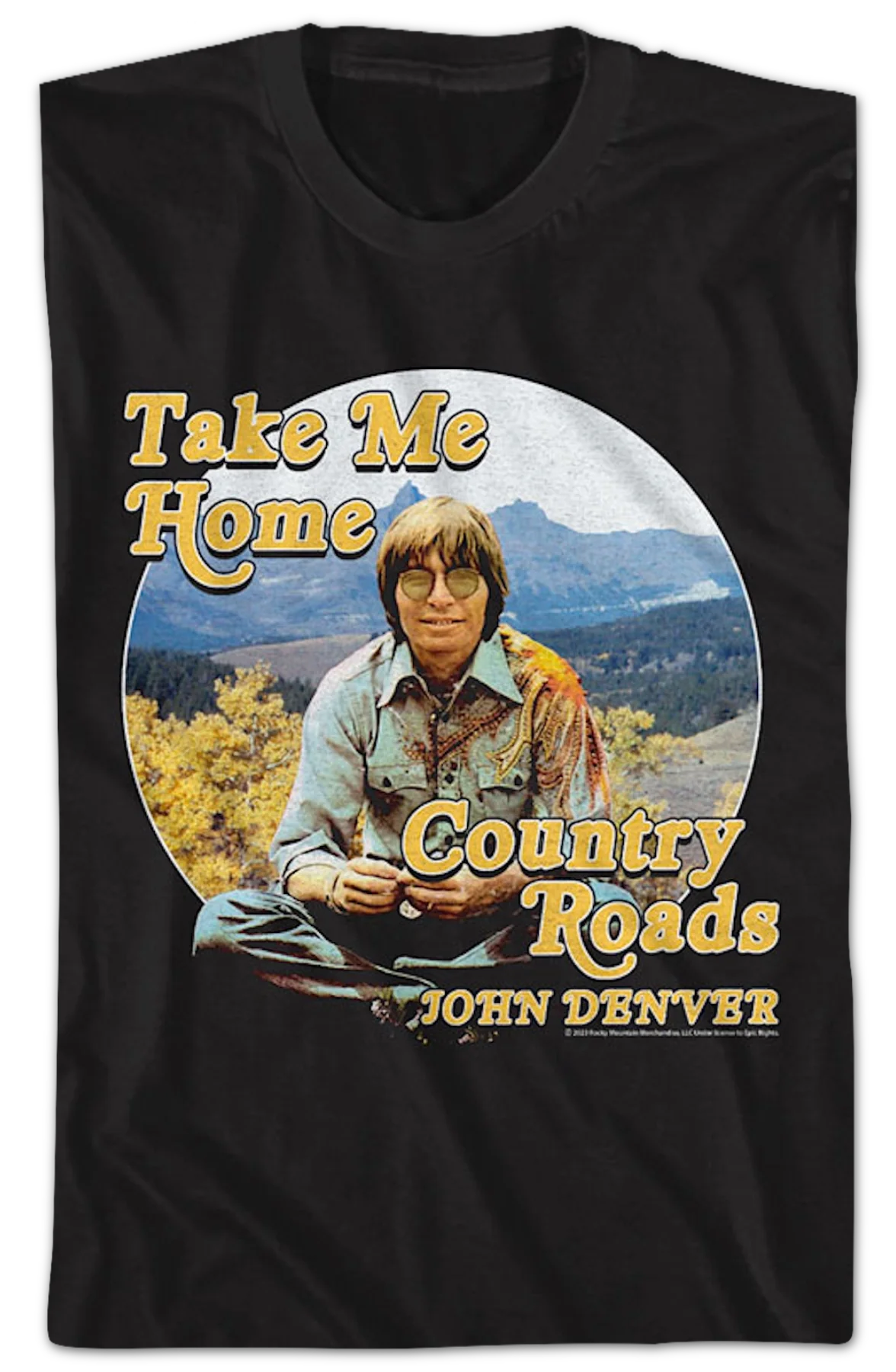 Take Me Home Country Roads John Denver T-Shirt - Image 2