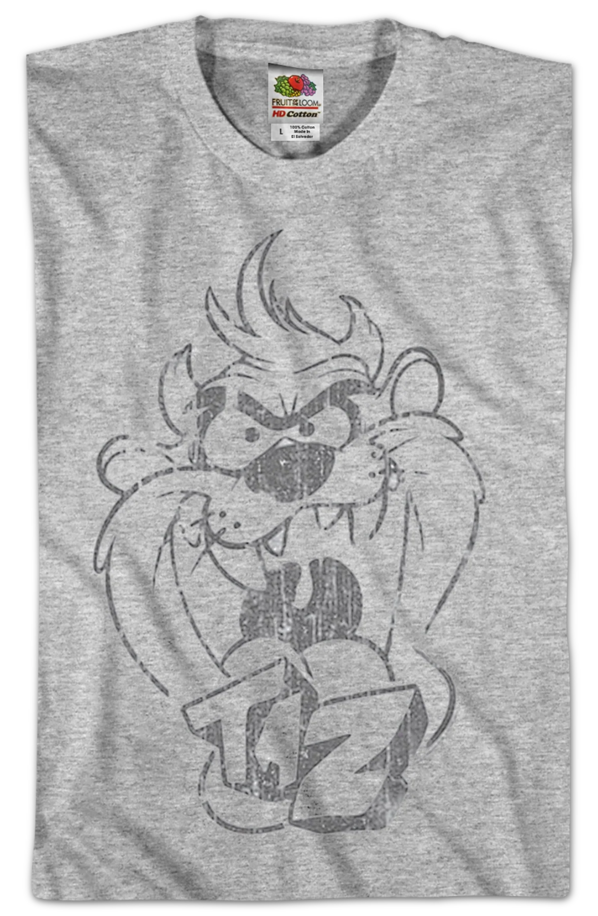 Taz Sketch Looney Tunes T-Shirt - Image 2