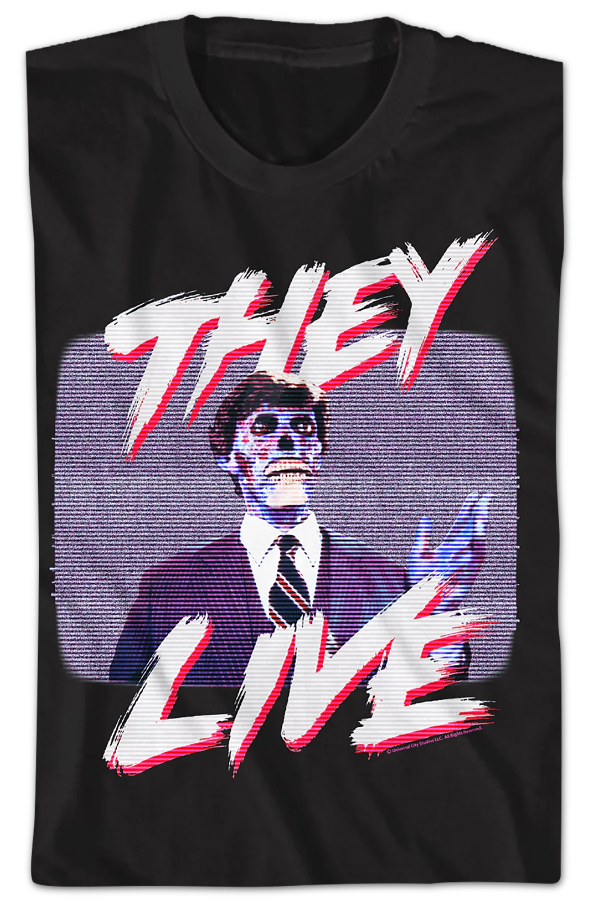 Television Static They Live T-Shirt - Image 2