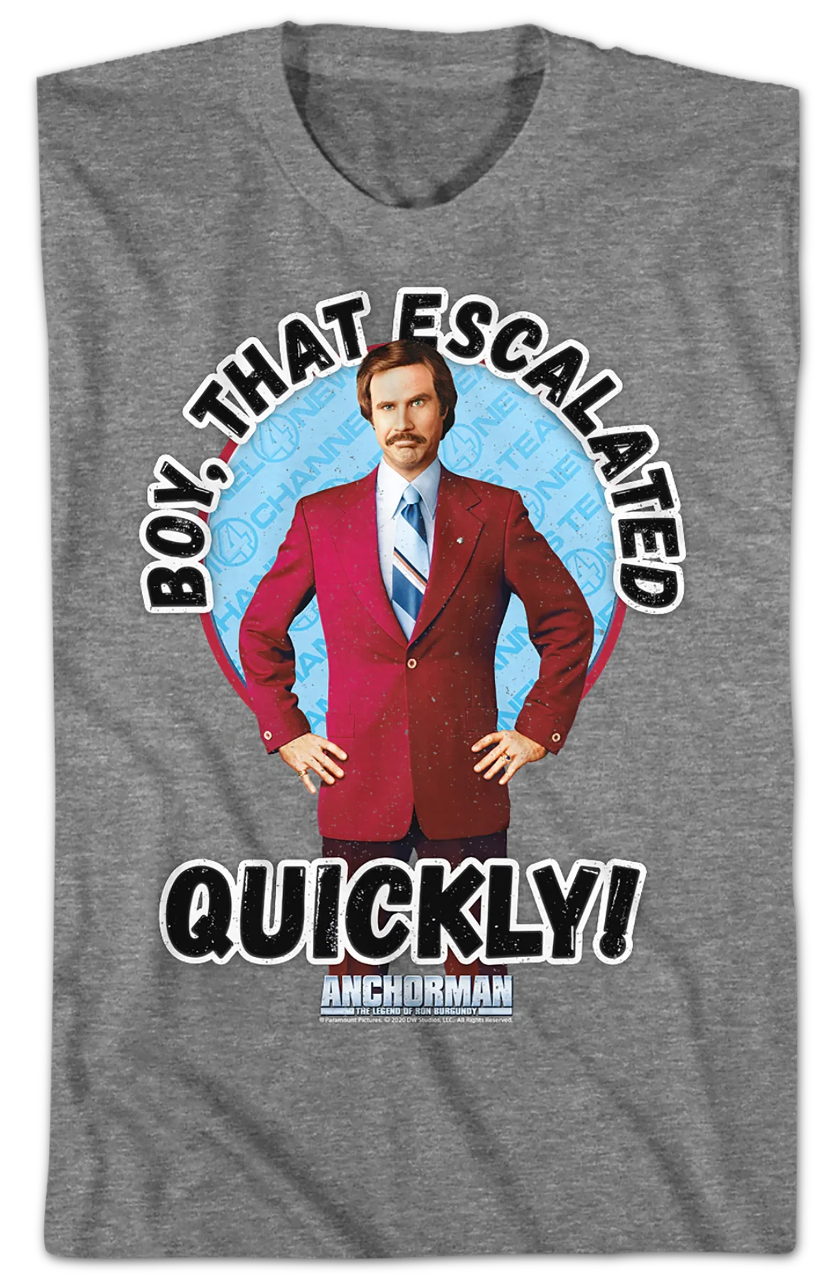 That Escalated Quickly Anchorman T-Shirt - Image 2