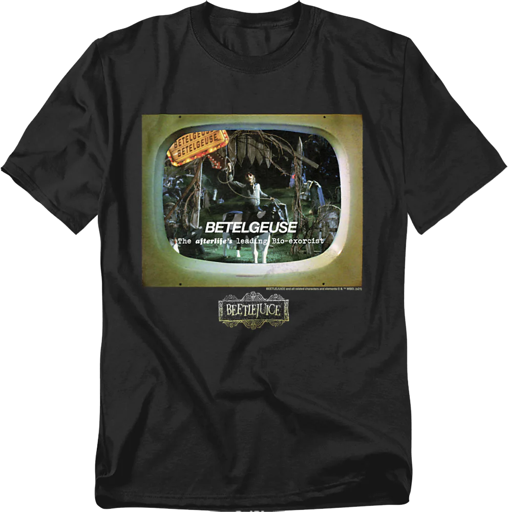 The Afterlife's Leading Bio-Exorcist Commercial Beetlejuice T-Shirt