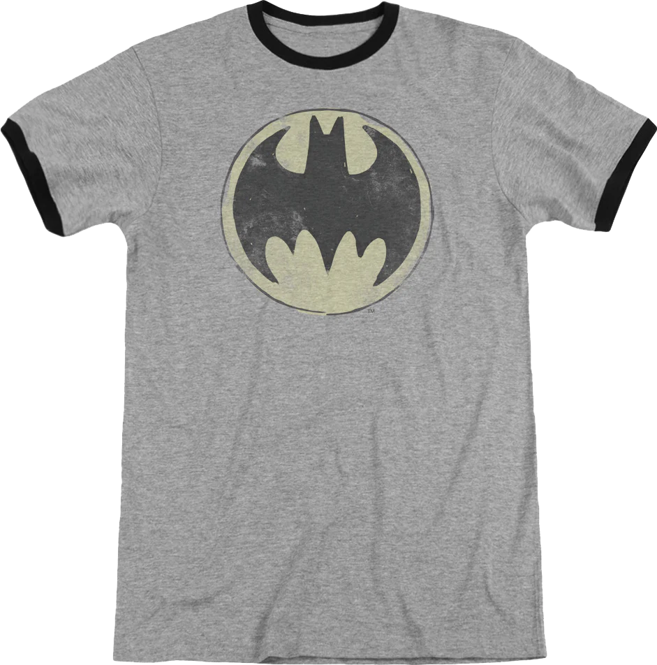The Bat Signal Batman DC Comics Ringer Shirt - Image 2