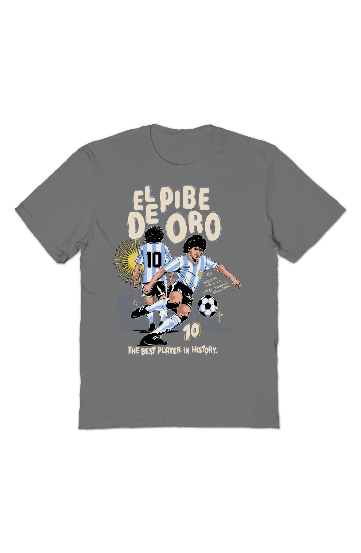 The Best Player In History Diego Maradona T-Shirt - Image 2