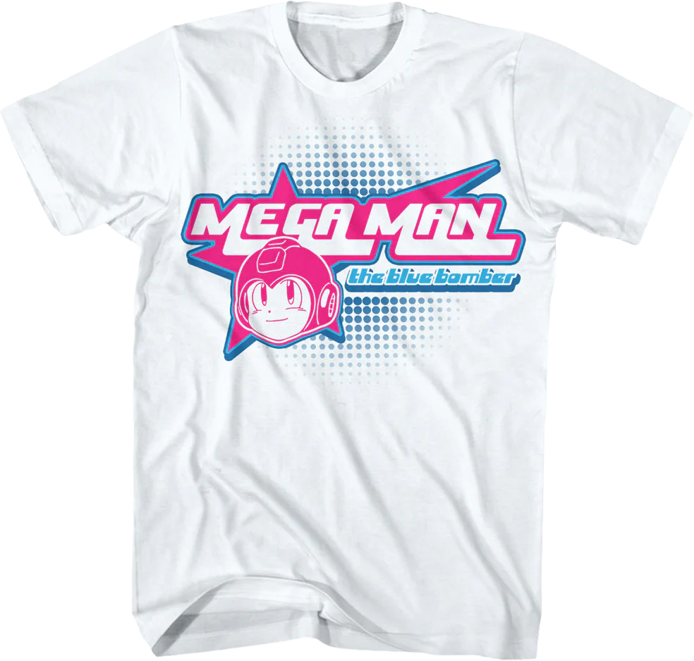 The Blue Bomber Star Logo Mega Man T-Shirt