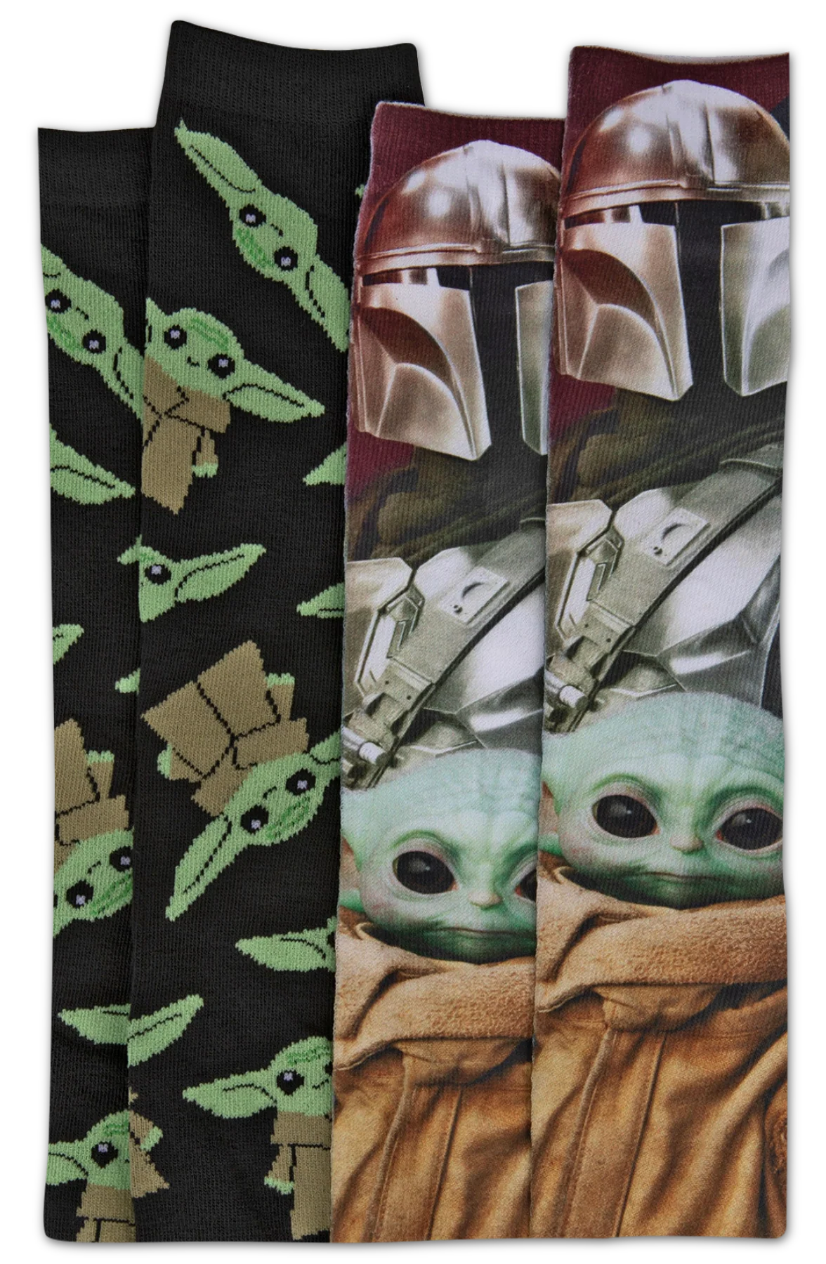 The Child Grogu And The Mandalorian 2-Pack Star Wars Socks - Image 2