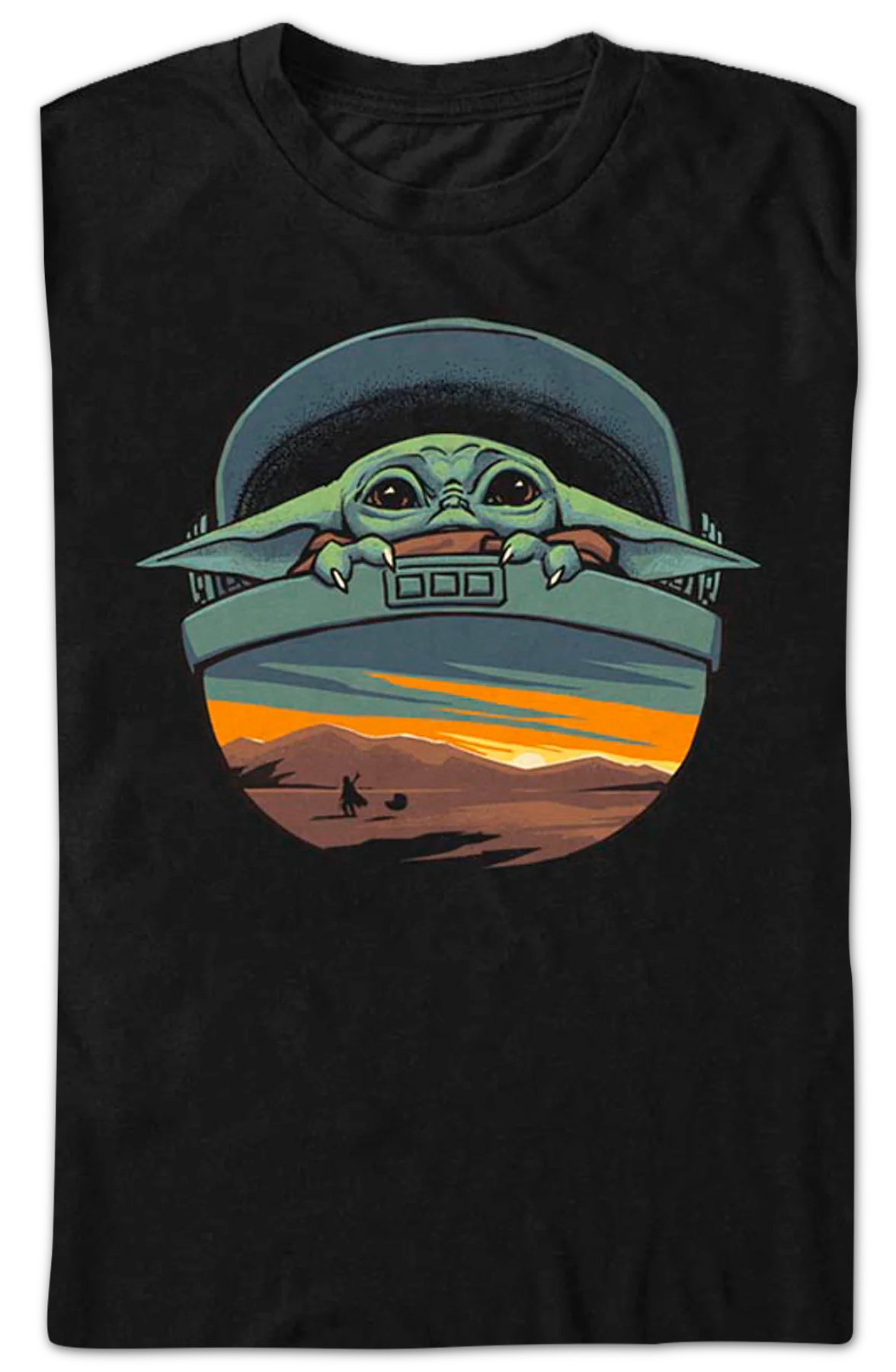 The Child Landscape The Mandalorian Star Wars T-Shirt - Image 2