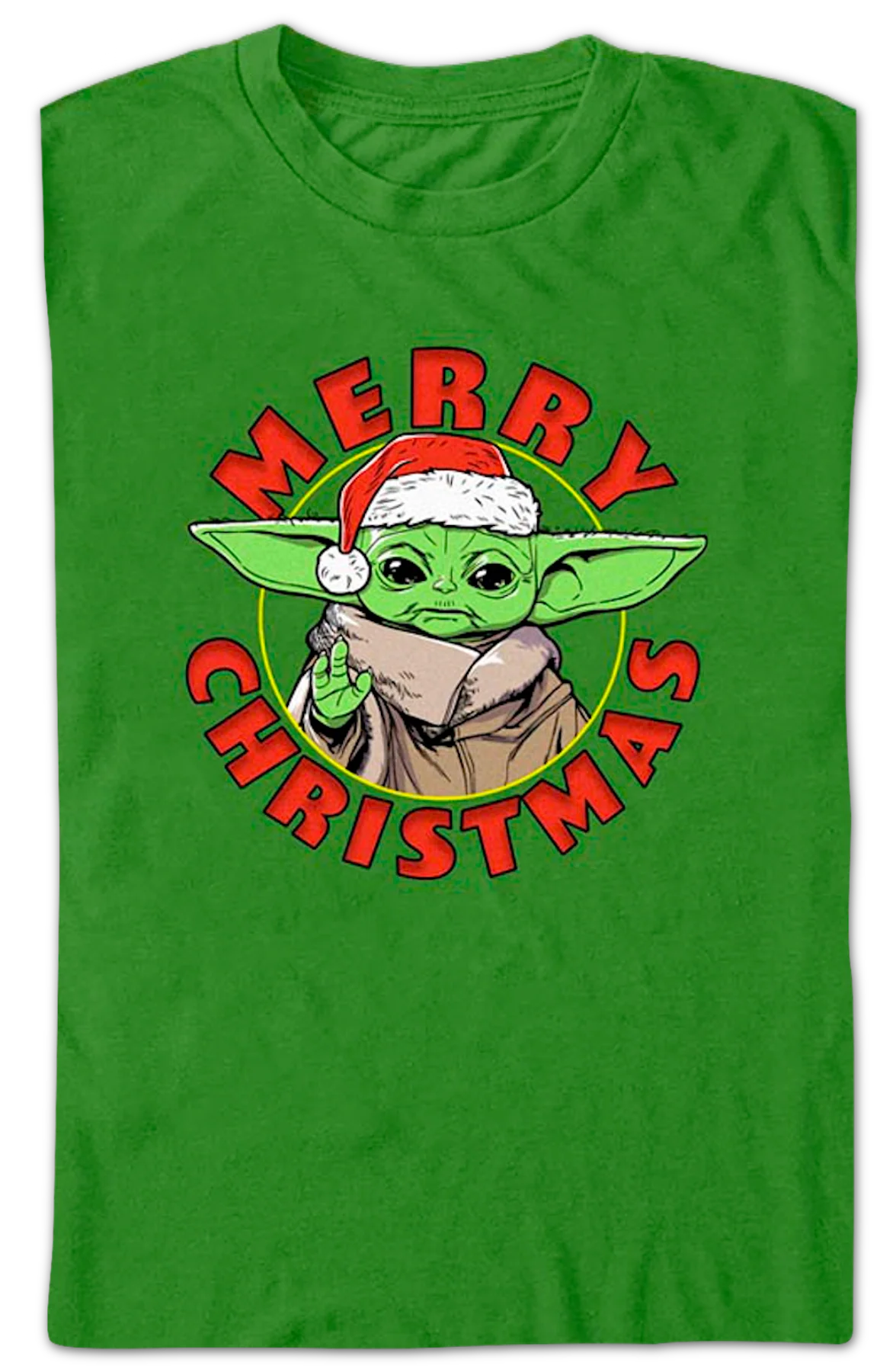 The Child Merry Christmas Mandalorian Star Wars T-Shirt - Image 2
