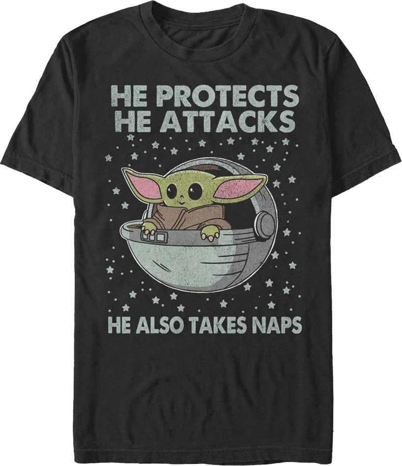 The Child Naps The Mandalorian Star Wars T-Shirt